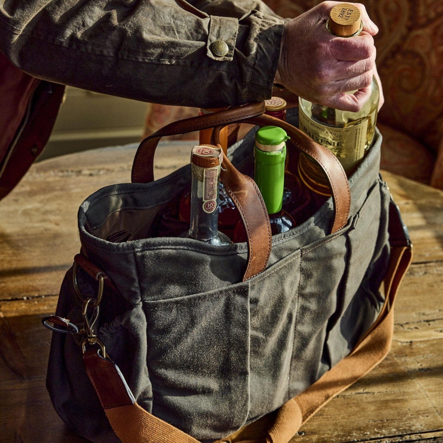 Whiskey Suede Tote