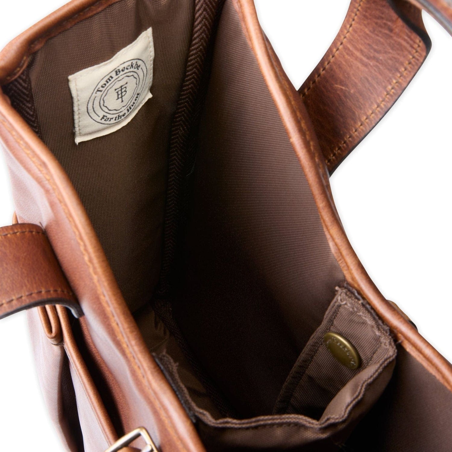 embassy travel gear 21 brown faux leather tote bag Tom Beckbe - Leather Whiskey Tote