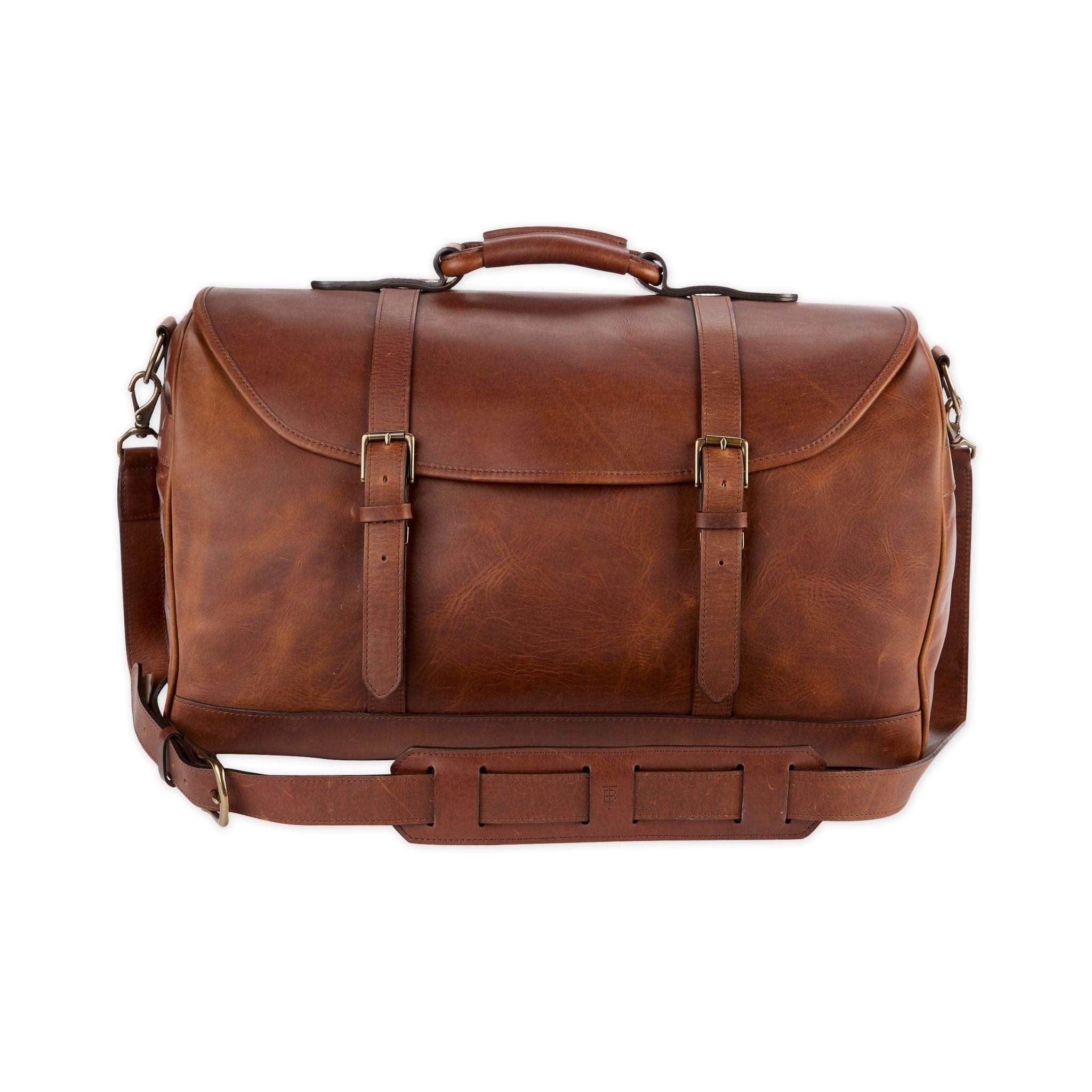 TWENTY FOUR Checkered Weekender Bags Leather Travel Duffel