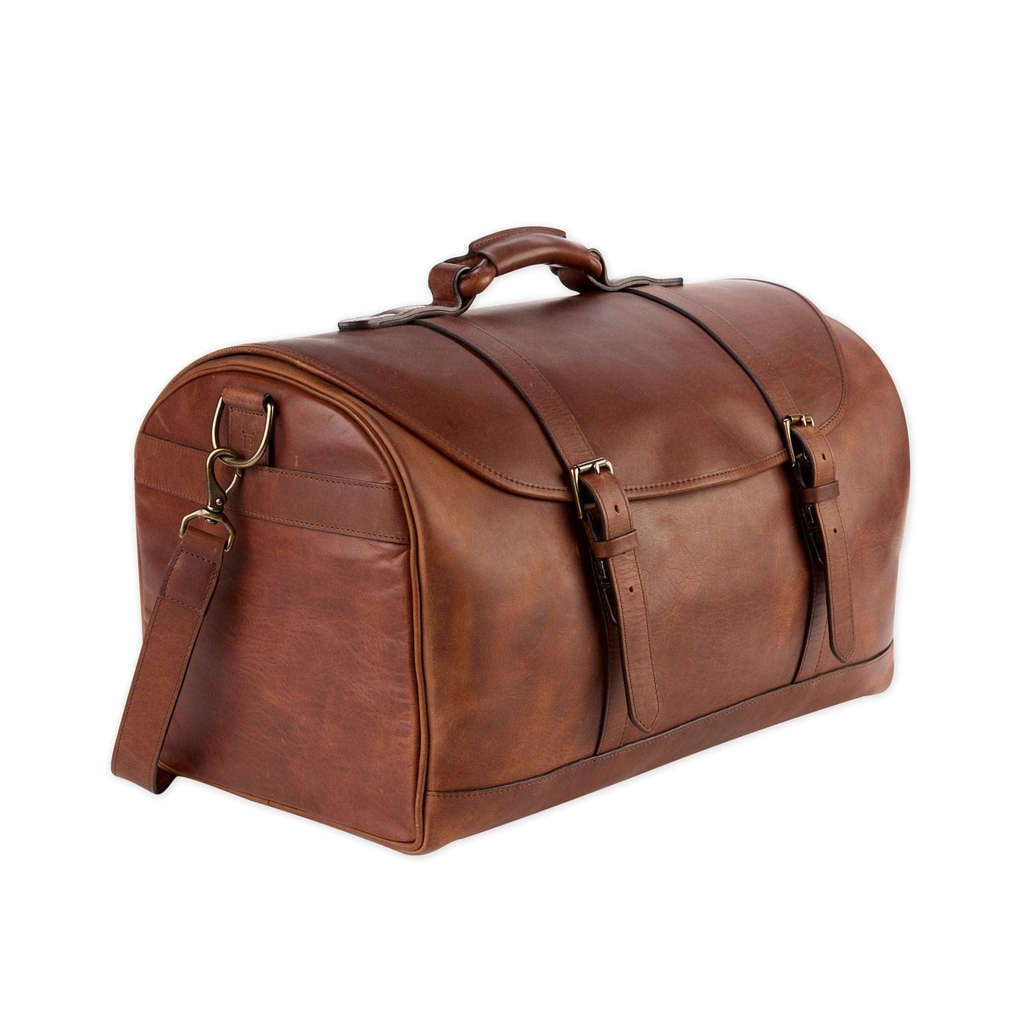 The Leather Weekender: Brown Leather Weekend Bag