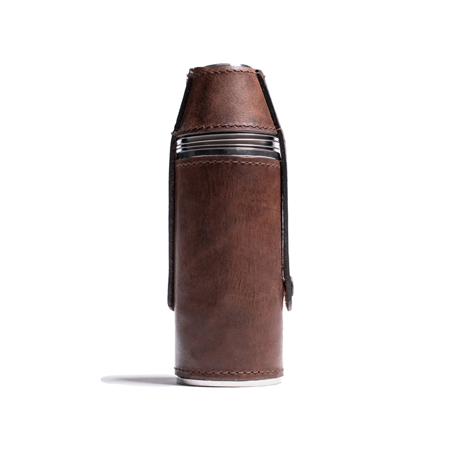 Thermos Flask in Leather and Personalized With Brown Leather Case, Flask  With Leather Carry Case, Leather Bottle Case for Him 