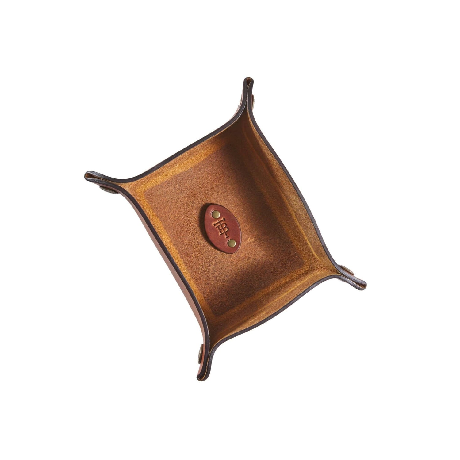 Leather Change Tray, Chestnut